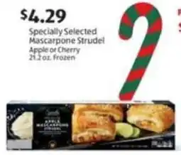 Aldi Specially Selected Mascarpone Strudel Apple or Cherry offer