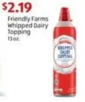 Aldi Friendly Farms Whipped Dairy Topping offer