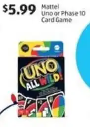 Aldi Mattel Uno or Phase 10 Card Game offer