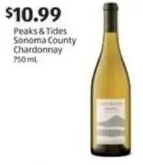 Aldi Peaks & Tides Sonoma County Chardonnay offer