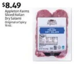 Aldi Appleton Farms Sliced Italian Dry Salami offer