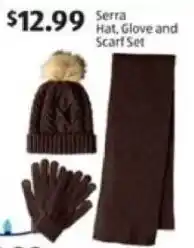 Aldi Serra Hat, Glove and Scarf Set offer