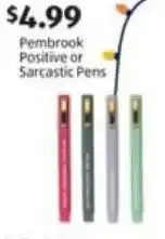 Aldi Pembrook Positive or Sarcastic Pens offer