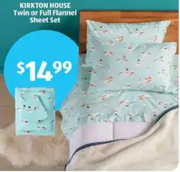 Aldi Kirkton house twin or full flannel sheet set offer