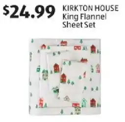 Aldi Kirkton house king flannel sheet set offer