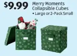 Aldi Merry Moments Collapsible Cubes offer