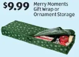 Aldi Merry Moments Gift Wrap or Ornament Storage offer