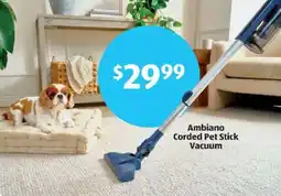 Aldi Ambiano Corded Pet Stick Vacuum offer