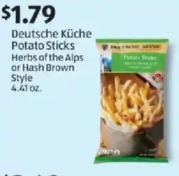 Aldi Deutsche Küche Potato Sticks Herbs of the Alps or Hash Brown Style offer