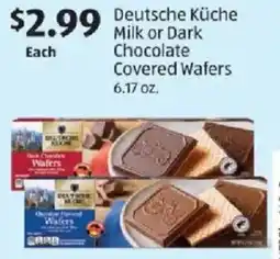 Aldi Deutsche Küche Milk or Dark Chocolate Covered Wafers offer