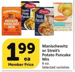 Albertsons Manischewitz or Streit's Potato Pancake Mix offer