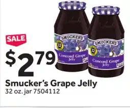 Stop&Shop Smucker's Grape Jelly offer