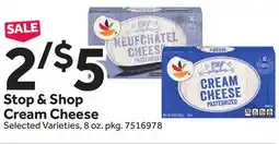 Stop&Shop Stop & Shop Cream Cheese offer