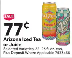 Stop&Shop Arizona Iced Tea or Juice offer