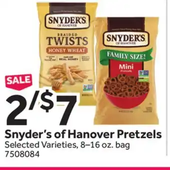 Stop&Shop Snyder's of Hanover Pretzels offer