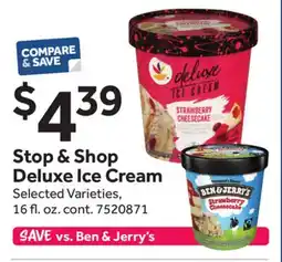 Stop&Shop Stop & Shop Deluxe Ice Cream offer