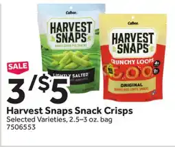 Stop&Shop Harvest Snaps Snack Crisps offer