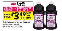 Stop&Shop Kedem Grape Juice offer