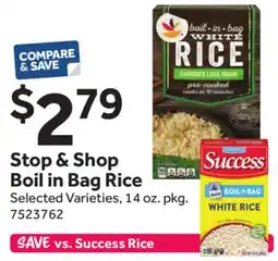 Stop&Shop Stop & Shop Boil in Bag Rice offer