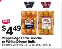Stop&Shop Pepperidge Farm Brioche or White Dinner Rolls offer