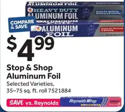 Stop&Shop Reynolds Stop & Shop Aluminum Foil offer
