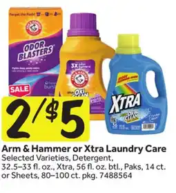 Stop&Shop Arm & Hammer or Xtra Laundry Care offer