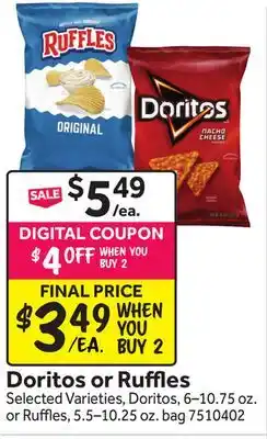 Stop&Shop Doritos or Ruffles offer