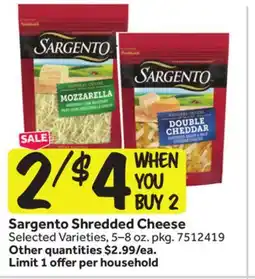 Stop&Shop Sargento Shredded Cheese offer