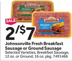 Stop&Shop Johnsonville Fresh Breakfast Sausage or Ground Sausage offer