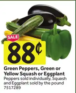 Stop&Shop Green Peppers, Green or Yellow Squash or Eggplant offer