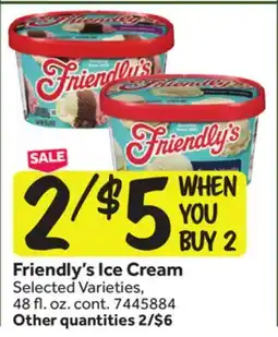 Stop&Shop Friendly's Ice Cream offer
