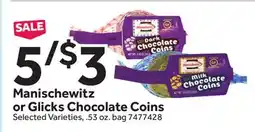 Stop&Shop Manischewitz or Glicks Chocolate Coins offer