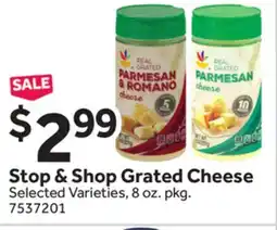 Stop&Shop Stop & Shop Grated Cheese offer