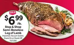 Stop&Shop Stop & Shop Semi-Boneless Leg of Lamb offer