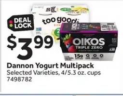 Stop&Shop Dannon Yogurt Multipack offer