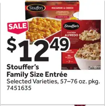 Stop&Shop Stouffer's Family Size Entrée offer