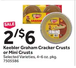 Stop&Shop Keebler Graham Cracker Crusts or Mini Crusts offer