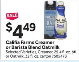 Stop&Shop Califia Farms Creamer or Barista Blend Oatmilk offer