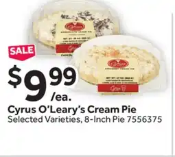 Stop&Shop Cyrus O'Leary's Cream Pie offer