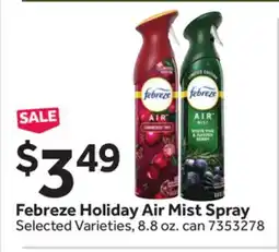 Stop&Shop Febreze Holiday Air Mist Spray offer