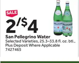 Stop&Shop San Pellegrino Water offer