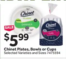 Stop&Shop Chinet Plates, Bowls or Cups offer