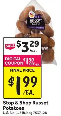 Stop&Shop Stop & Shop Russet Potatoes offer