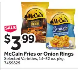 Stop&Shop McCain Fries or Onion Rings offer