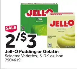 Stop&Shop Jell-O Pudding or Gelatin offer