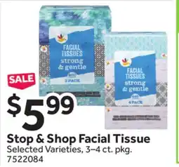Stop&Shop Stop & Shop Facial Tissue offer
