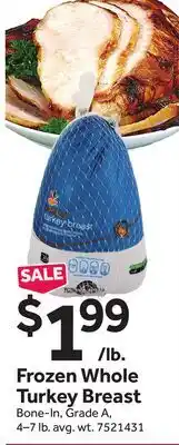 Stop&Shop Frozen Whole Turkey Breast offer