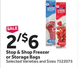Stop&Shop Stop & Shop Freezer or Storage Bags offer