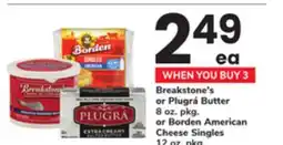 ACME Breakstone's or Plugrá Butter 8 oz. pkg. or Borden American Cheese Singles 12 oz. pkg offer