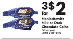 ACME Manischewitz Milk or Dark Chocolate Coins offer